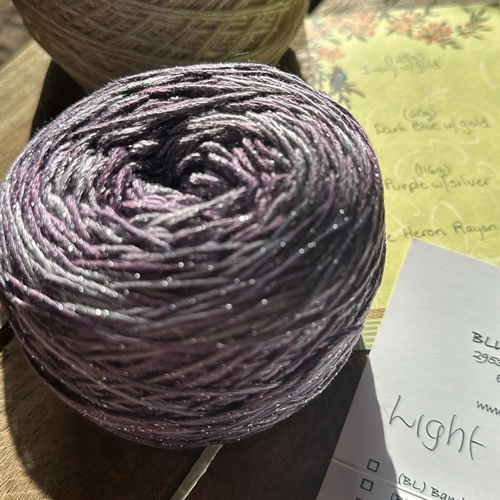 Luxury Blue Heron Rayon Metallic yarn - Picture 4 of 7